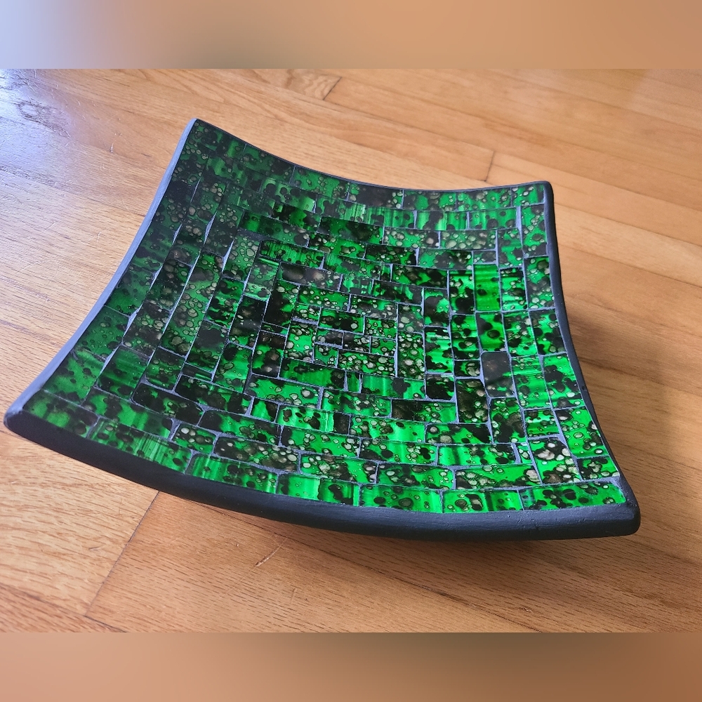 Green Mosaic Decorative Bowl